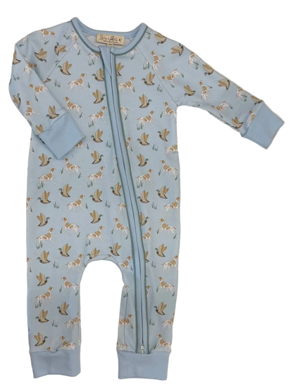 Magnolia Baby Infant Boy Duck and Hound / Newborn Luna & Arlo by Magnolia Baby Duck and Hound Zip Playsuit