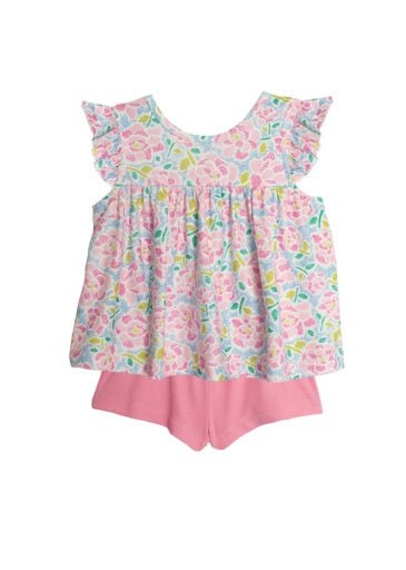 Mabel & Honey Apparel & Gifts 5 / PINK / SPRING 2024 Mabel & Honey Pink Scribble Short Set