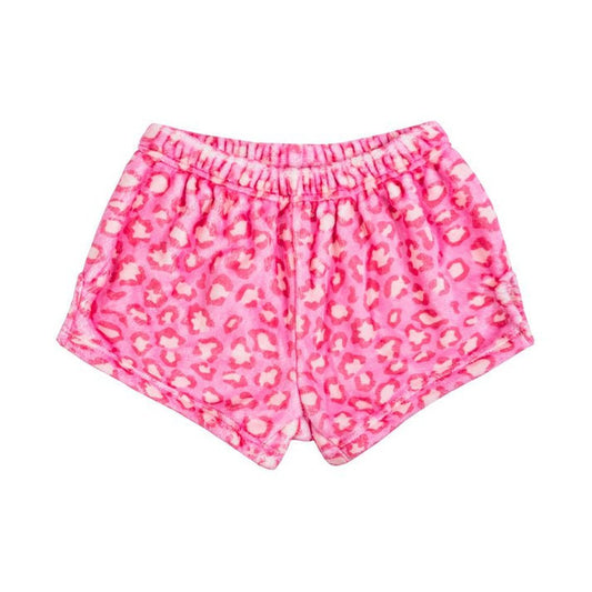 Macaron & Me Pink Leopard Plush Shorts babysupermarket