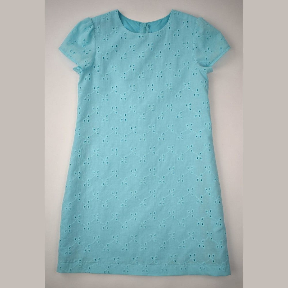 Funtasia TooMaggie Breen Girls Short Sleeve Dress - Aqua EyeletBabysupermarket