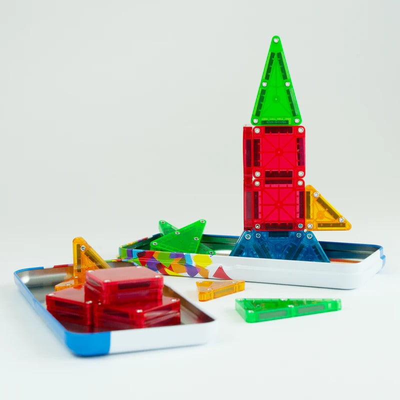 Magna-Tiles microMags 26 Piece Travel Set: Bold Colors