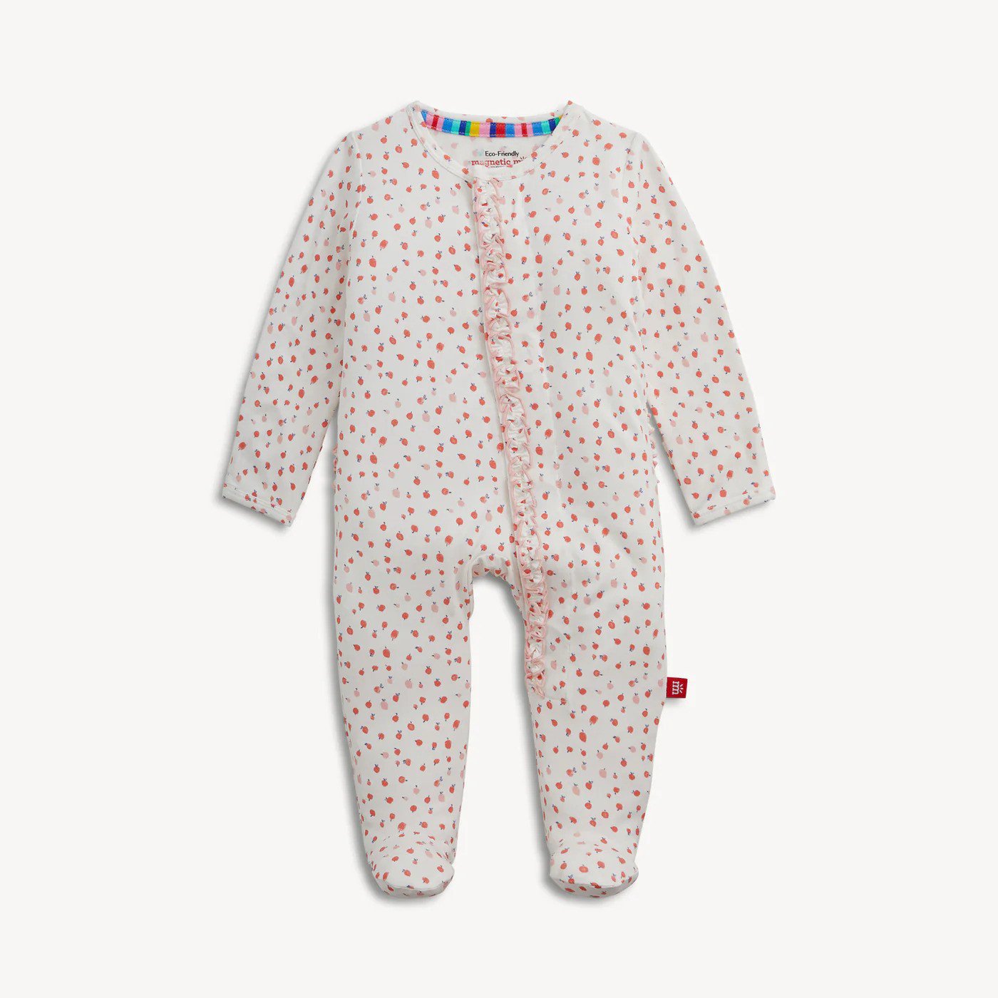 Magnetic Me Girls Apparel / Sleepwear / Infant Magnetic Me Apple Blossom Magnetic Modal Ruffle Footie
