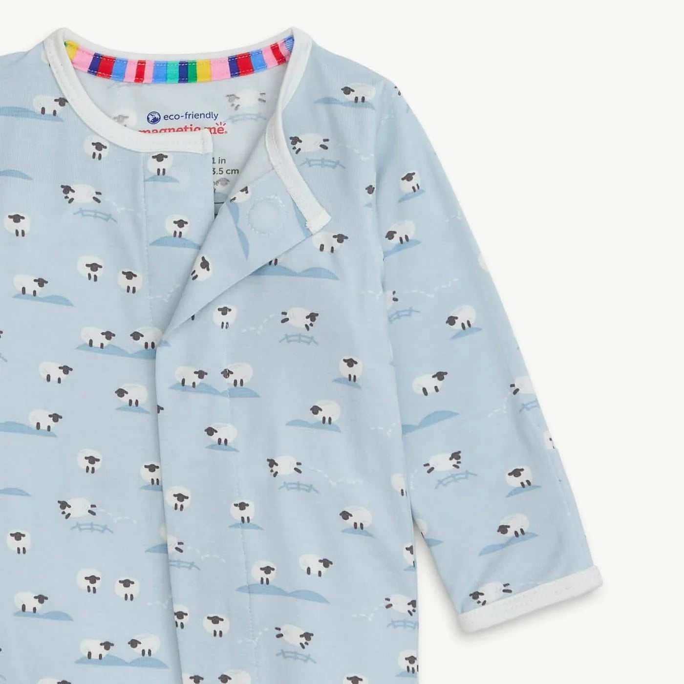Magnetic Me Boys Apparel / Sleepwear / Infant Magnetic Me Baa Baa Baby Blue Modal Magnetic Footie