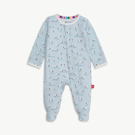 Magnetic Me Boys Apparel / Sleepwear / Infant Magnetic Me Baa Baa Baby Blue Modal Magnetic Footie