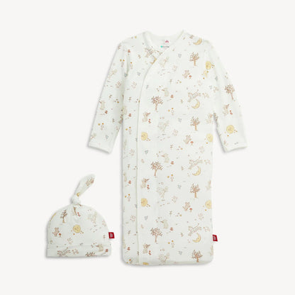 Magnetic Me Infant Sleepwear Unisex Magnetic Me Bedtime Rhymes Modal Magnetic Gown + Hat Set