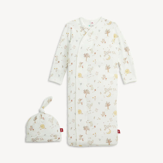 Magnetic Me Infant Sleepwear Unisex Magnetic Me Bedtime Rhymes Modal Magnetic Gown + Hat Set