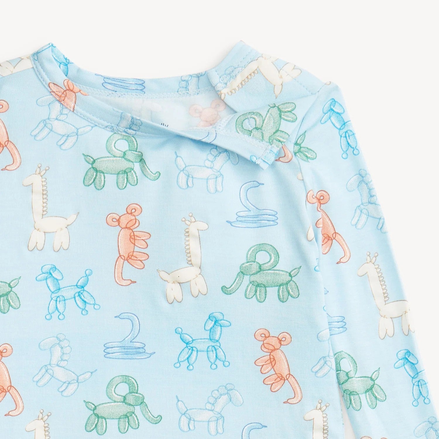 Magnetic Me Blue Party Animals Glow In The Dark Magnetic Modal Long Sleeve PJ Set
