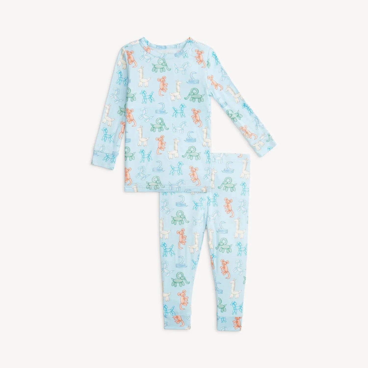 Magnetic Me Blue Party Animals Glow In The Dark Magnetic Modal Long Sleeve PJ Set