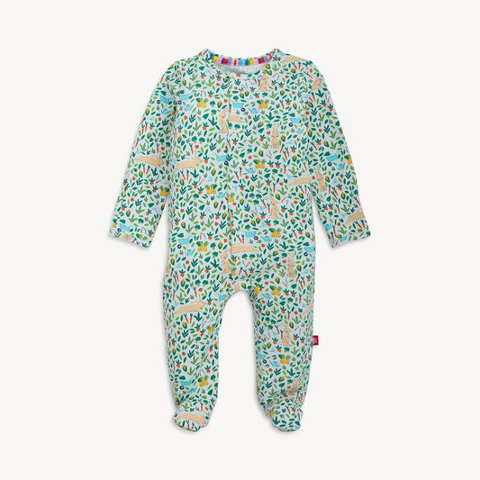 Magnetic Me Boys Apparel / Sleepwear / Infant Magnetic Me Bunny Garden Modal Magnetic Footie