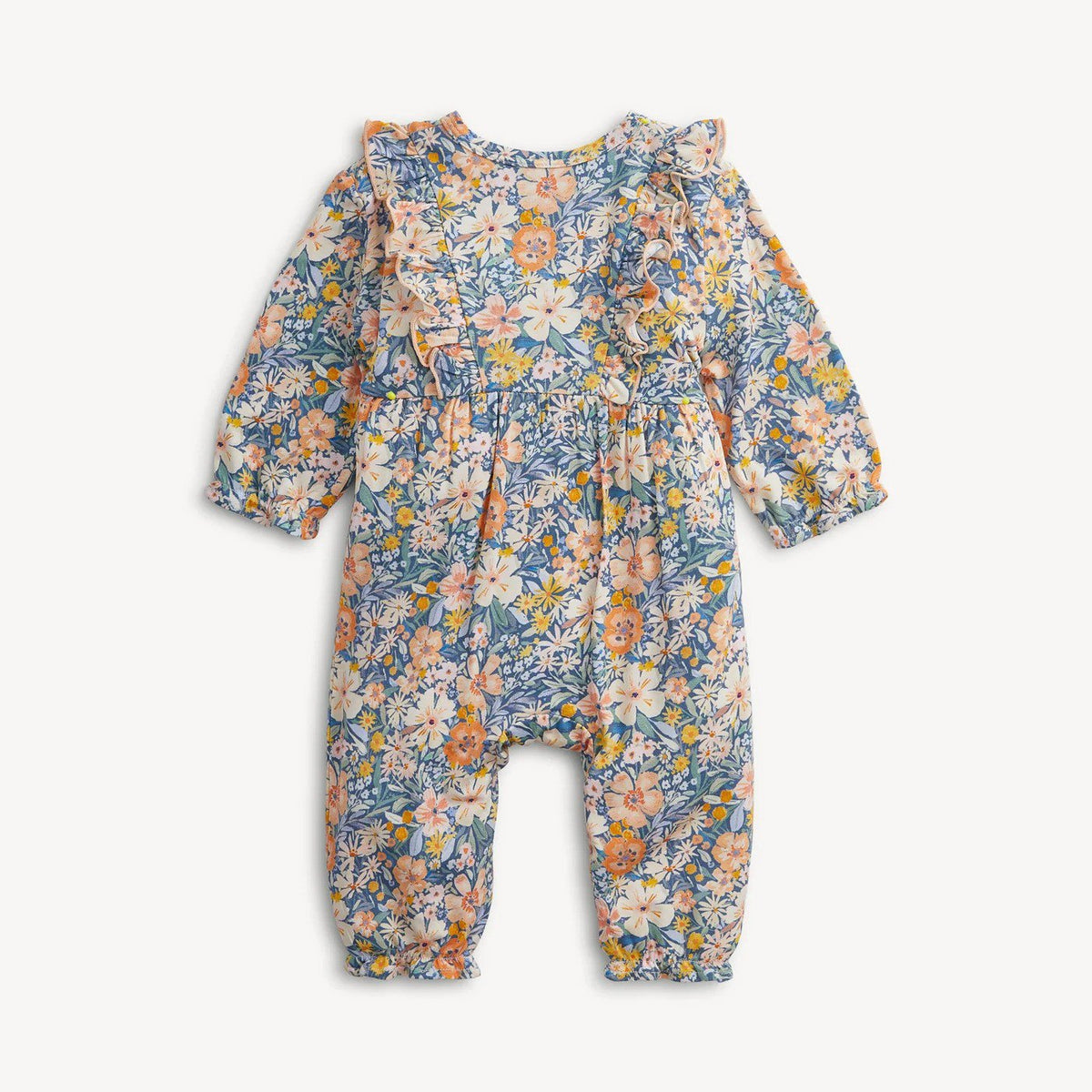 Magnetic Me Girls Apparel / Outfits / Infant Magnetic Me Flora Magnetic Modal Baby Girls L/S Ruffle Romper