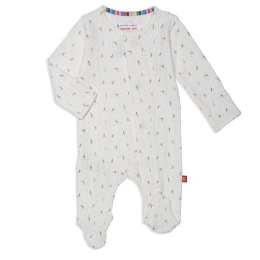 Magnetic Me Floral Pointelle Magnetic Footie