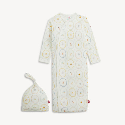 Magnetic Me Girls Apparel / Sleepwear / Infant Magnetic Me Nursery Magic Magnetic Modal Gown + Hat Set
