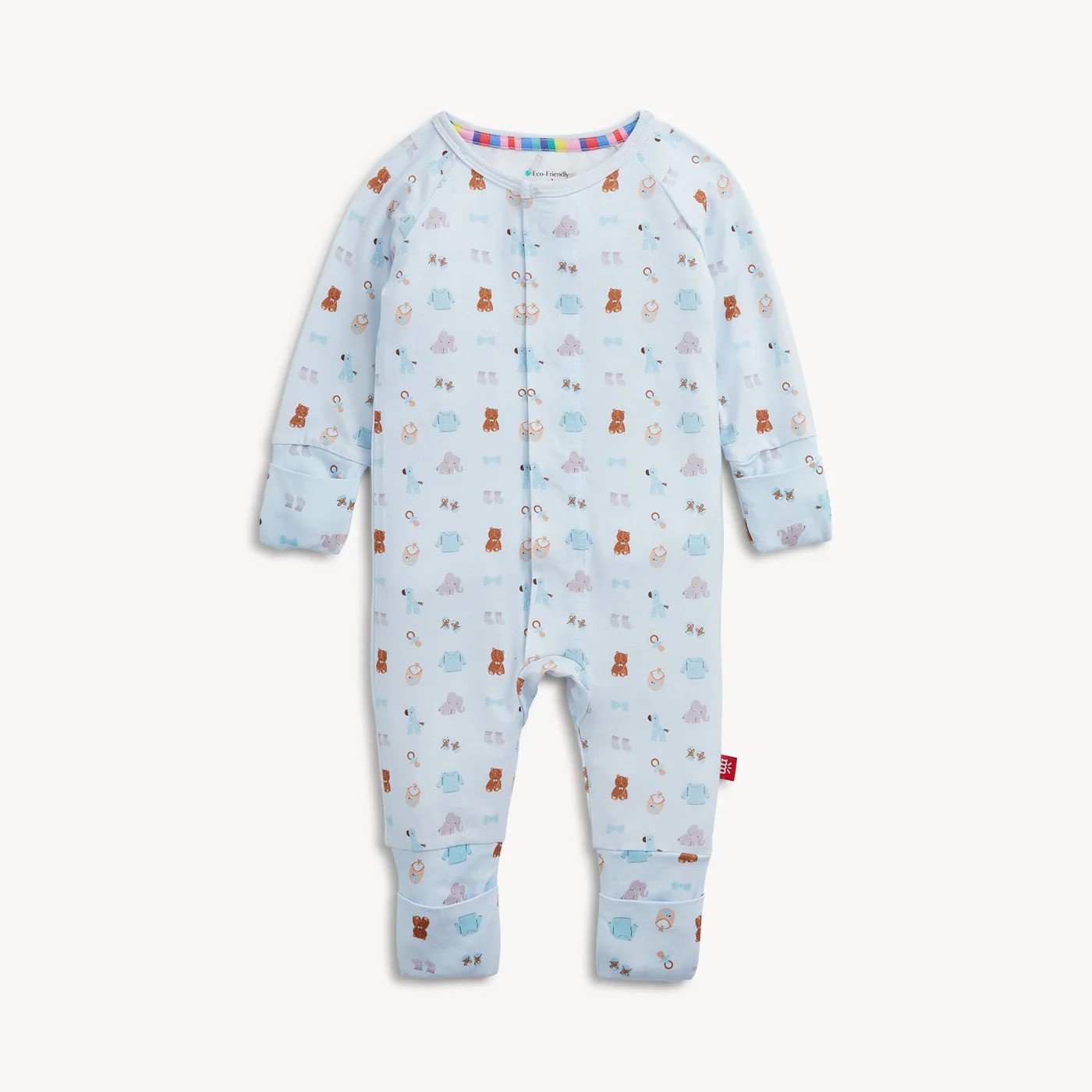 Magnetic Me Boys Apparel / Sleepwear / Infants Magnetic Me Nursery Nostalgia Blue Magnetic Modal Convertible Coverall