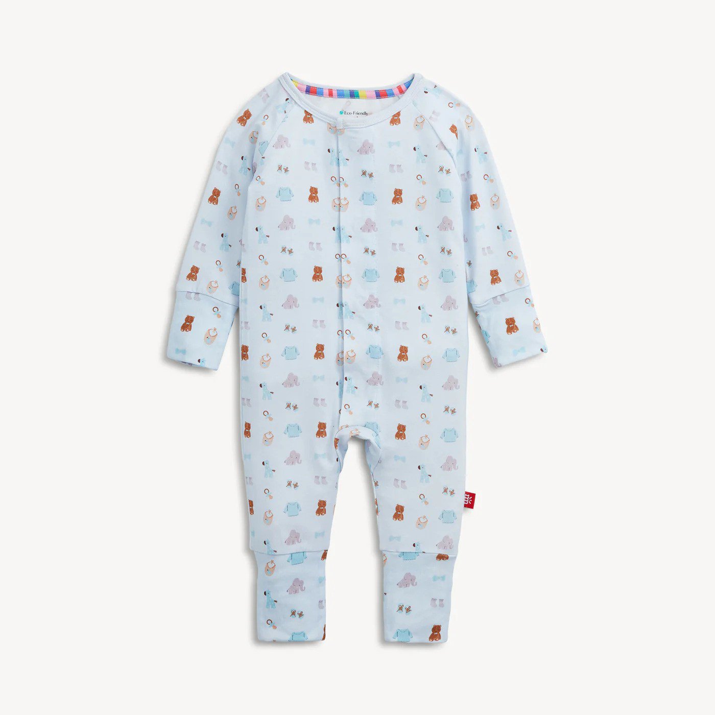 Magnetic Me Boys Apparel / Sleepwear / Infants Magnetic Me Nursery Nostalgia Blue Magnetic Modal Convertible Coverall