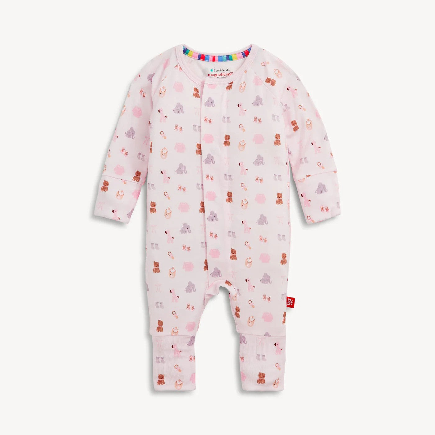 Magnetic MeMagnetic Me Nursery Nostalgia Pink Magnetic Modal Convertible CoverallBabysupermarket