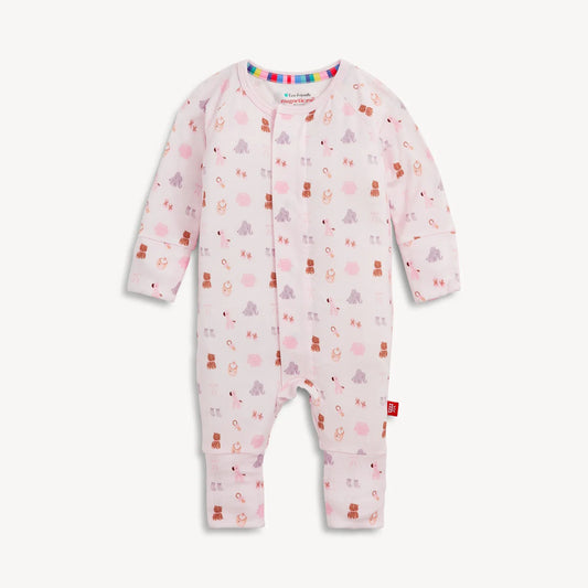 Magnetic MeMagnetic Me Nursery Nostalgia Pink Magnetic Modal Convertible CoverallBabysupermarket