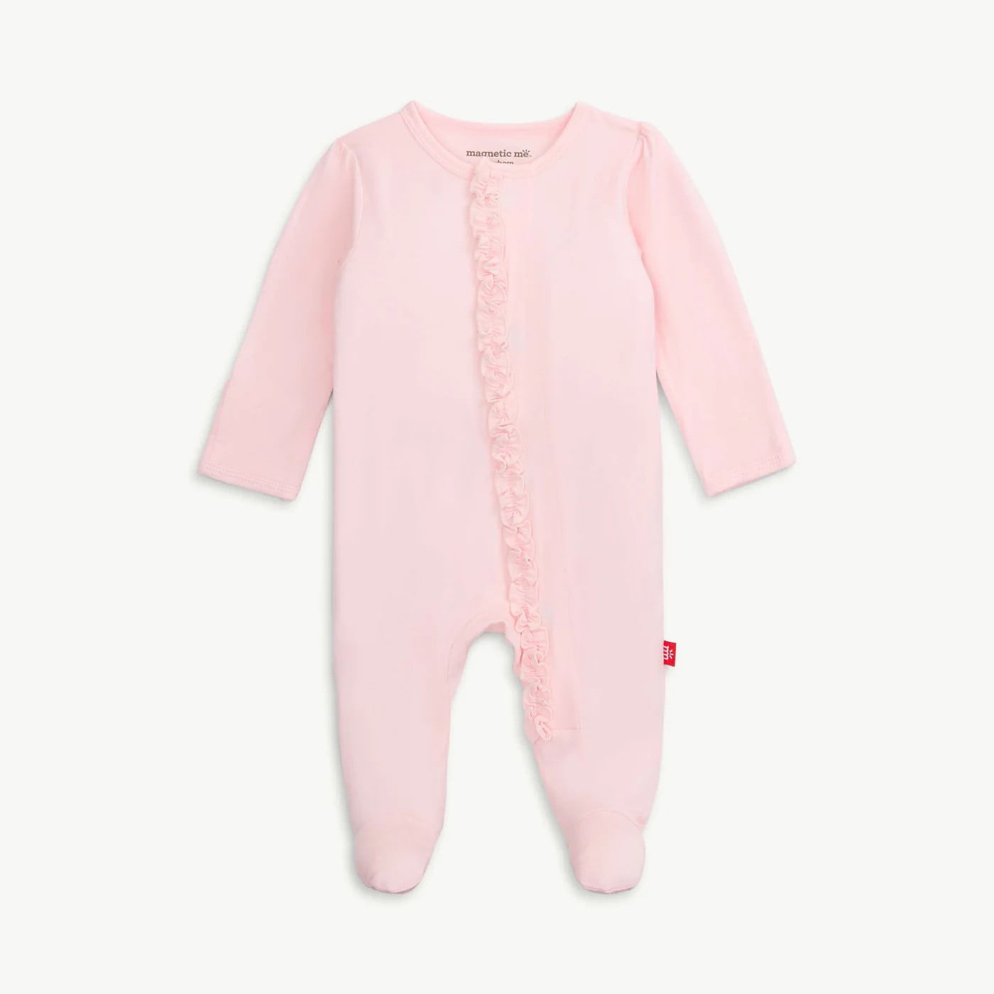 Magnetic Me Girls Apparel / Sleepwear / Infant Magnetic Me Pink Dogwood Modal Magnetic Footie w/Ruffles