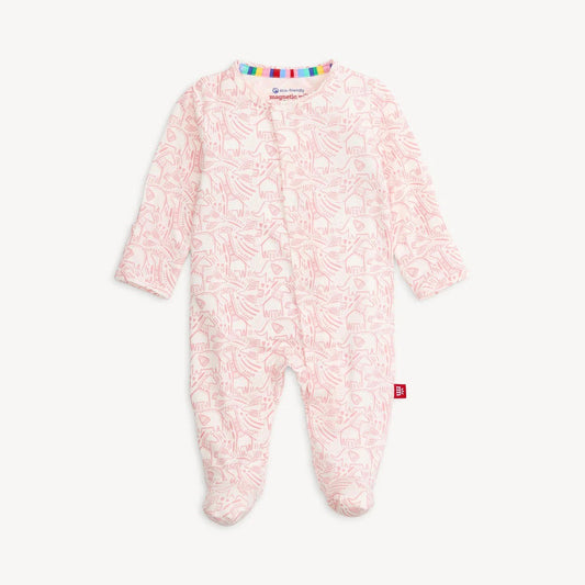 Magnetic Me Girls Apparel / Sleepwear / Infant Magnetic Me Pink Herds Of A Feather Modal Magnetic Me Footie