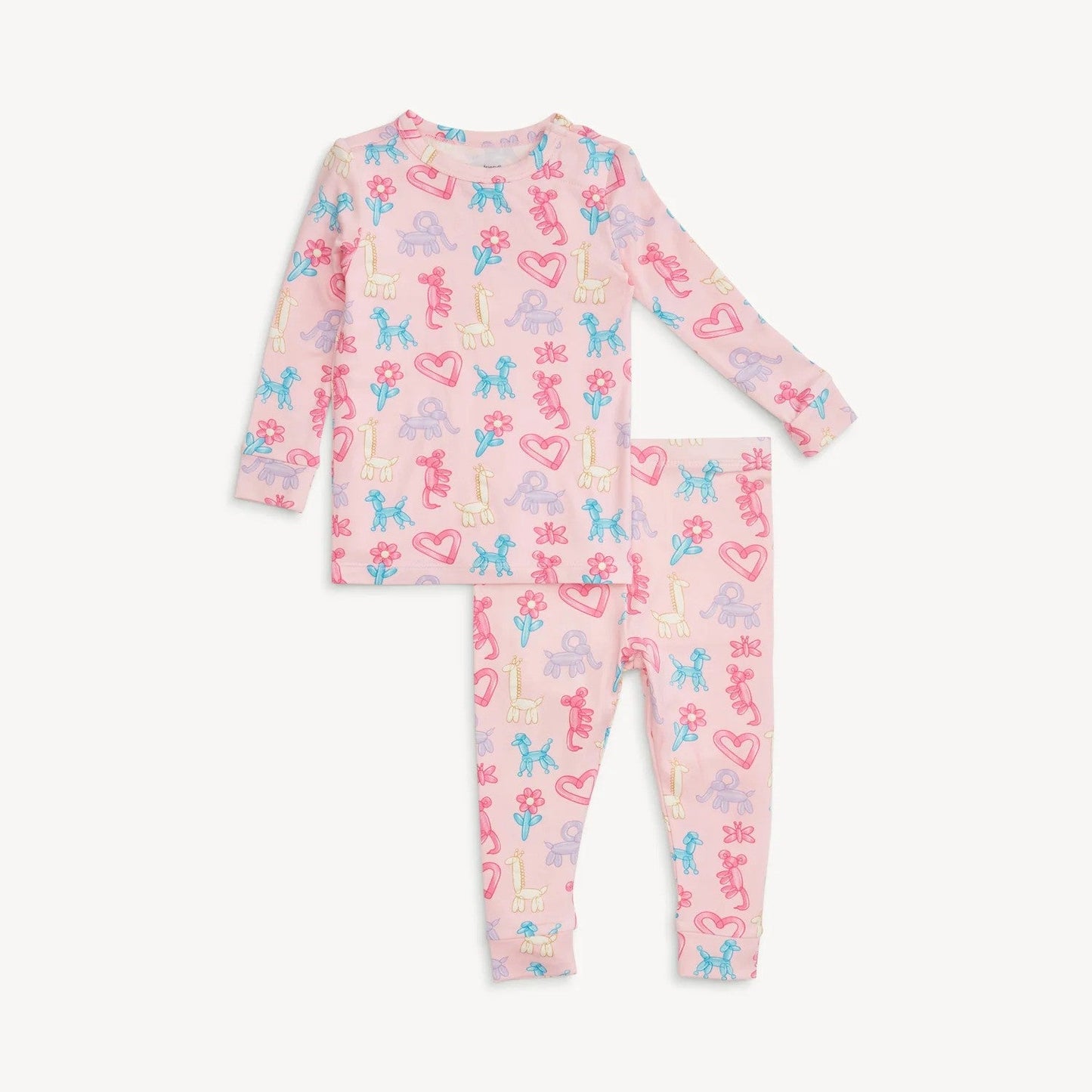 Magnetic Me Pink Party Animals Glow In The Dark Magnetic Modal Long Sleeve PJ Set