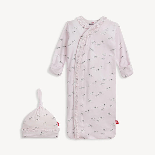 Magnetic Me Pink Savannah Plains Modal Magnetic Gown + Hat Set