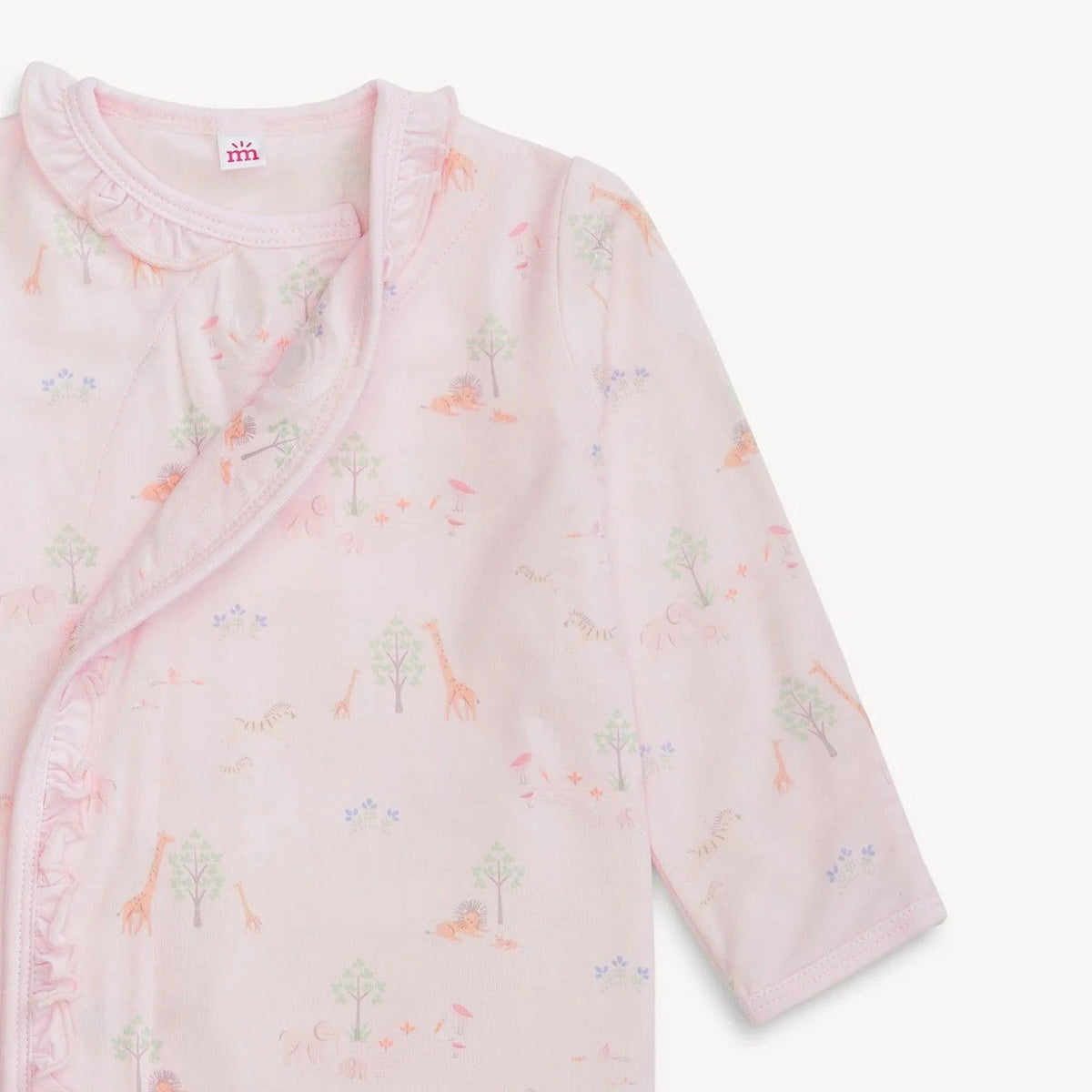 Magnetic Me Childrens Clothing NB - 3M / PKSAF Magnetic Me Pink Serene Safari Modal Magnetic Gown + Hat Set