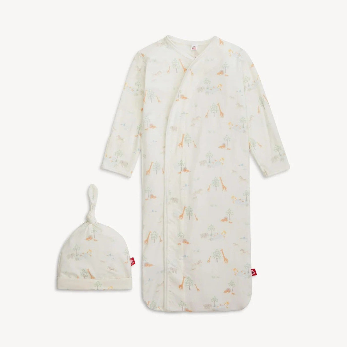 Magnetic Me Girls Apparel / Gowns / Infant Magnetic Me Serene Safari White Gown + Hat Set