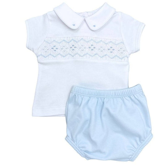 Magnolia Baby Ethan Smocked Collared Diaper Cover Set babysupermarket