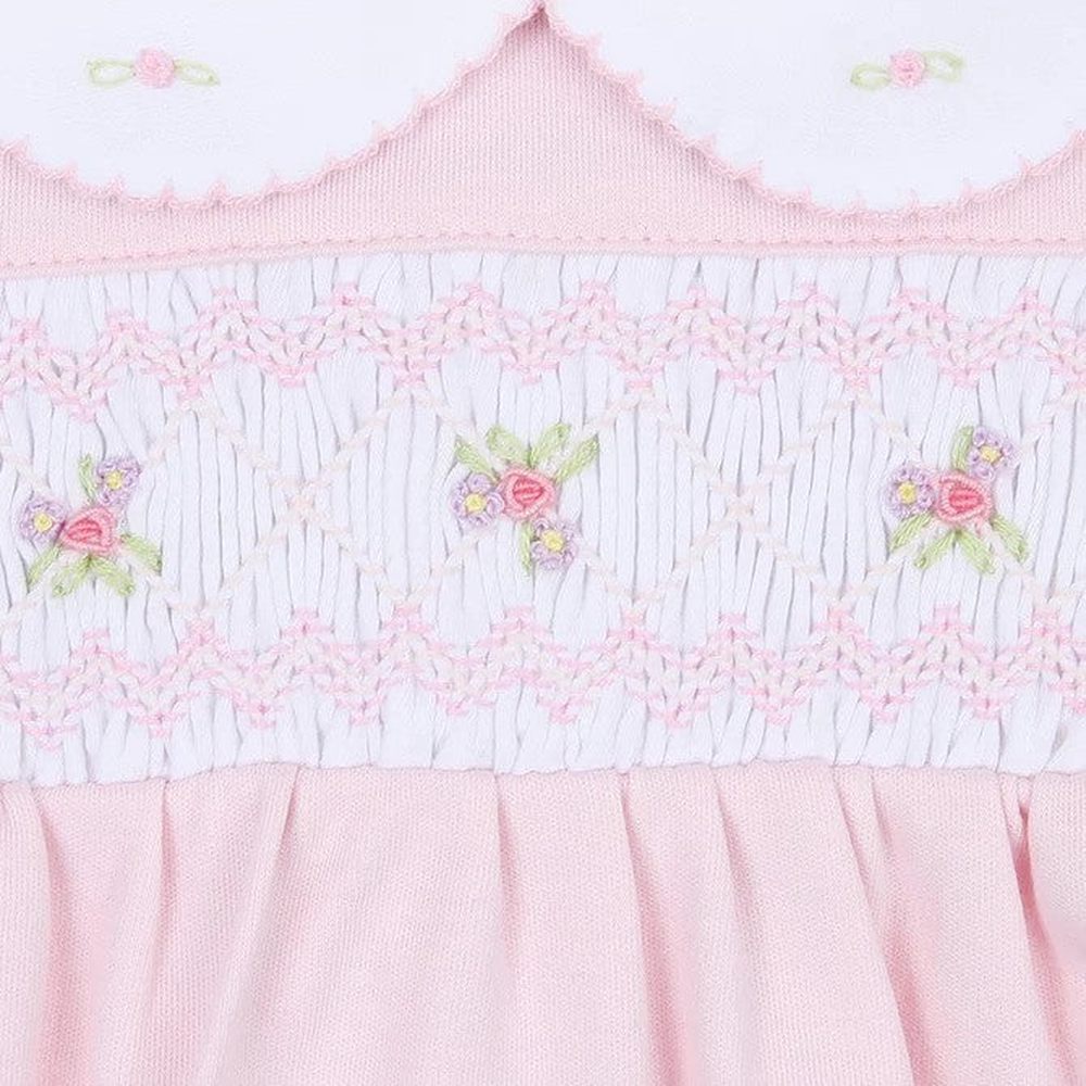 Magnolia Baby Pant Set Magnolia Baby Freya and Finn Pink Smocked Collared Girl Toddler Pant Set