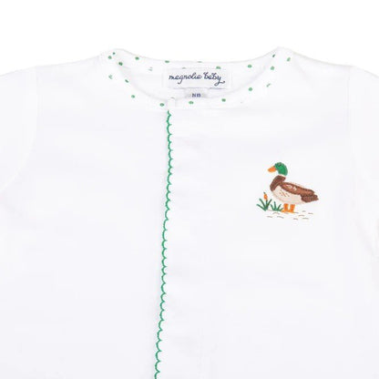 Magnolia Baby Mallard Pond Green Embroidered Converter