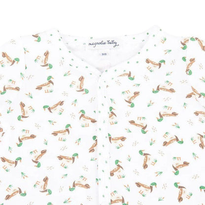 Magnolia Baby Playsuit Magnolia Baby Mallard Pond Green Printed Playsuit