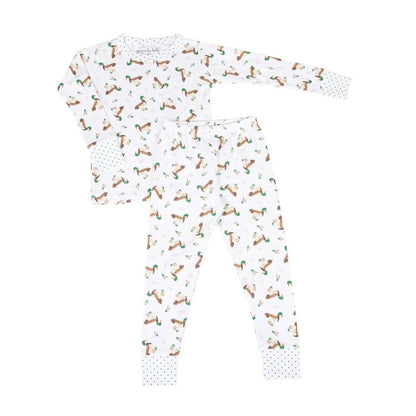 Magnolia Baby Long Pajamas Magnolia Baby Mallard Pond Green Toddler Long Pajamas