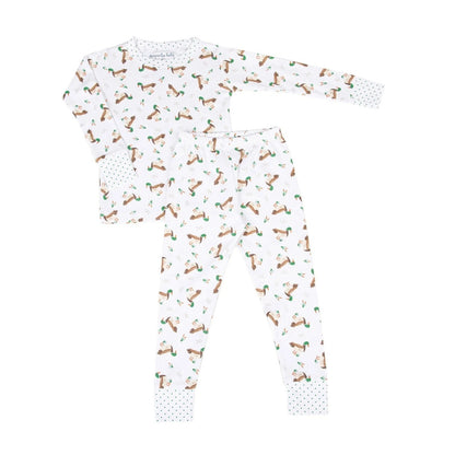 Magnolia Baby Mallard Pond Green Toddler Long Pajamas