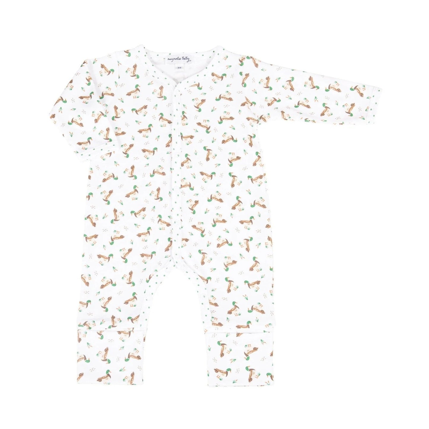 Magnolia Baby Mallard Pond Green Printed Playsuit