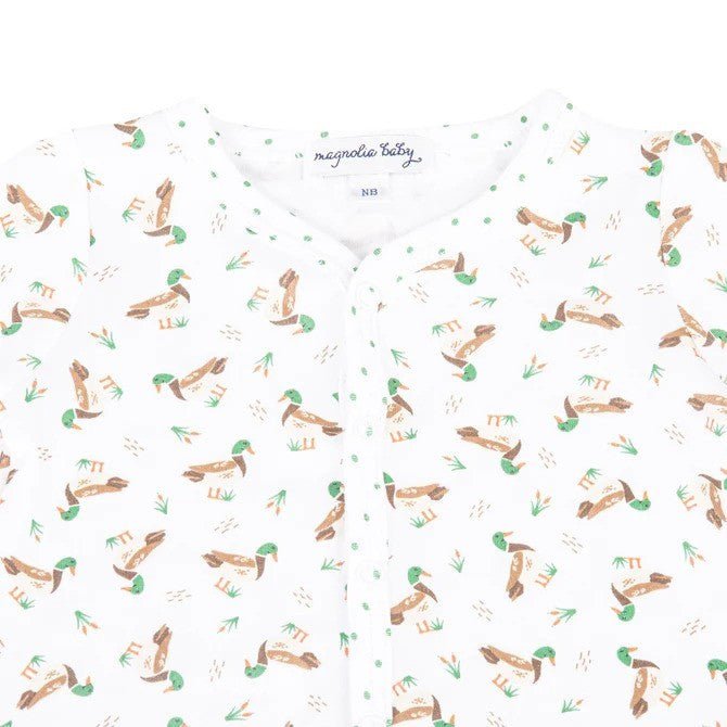 Magnolia Baby Mallard Pond Green Printed Playsuit