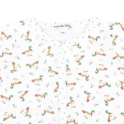 Magnolia Baby Mallard Pond Green Printed Playsuit