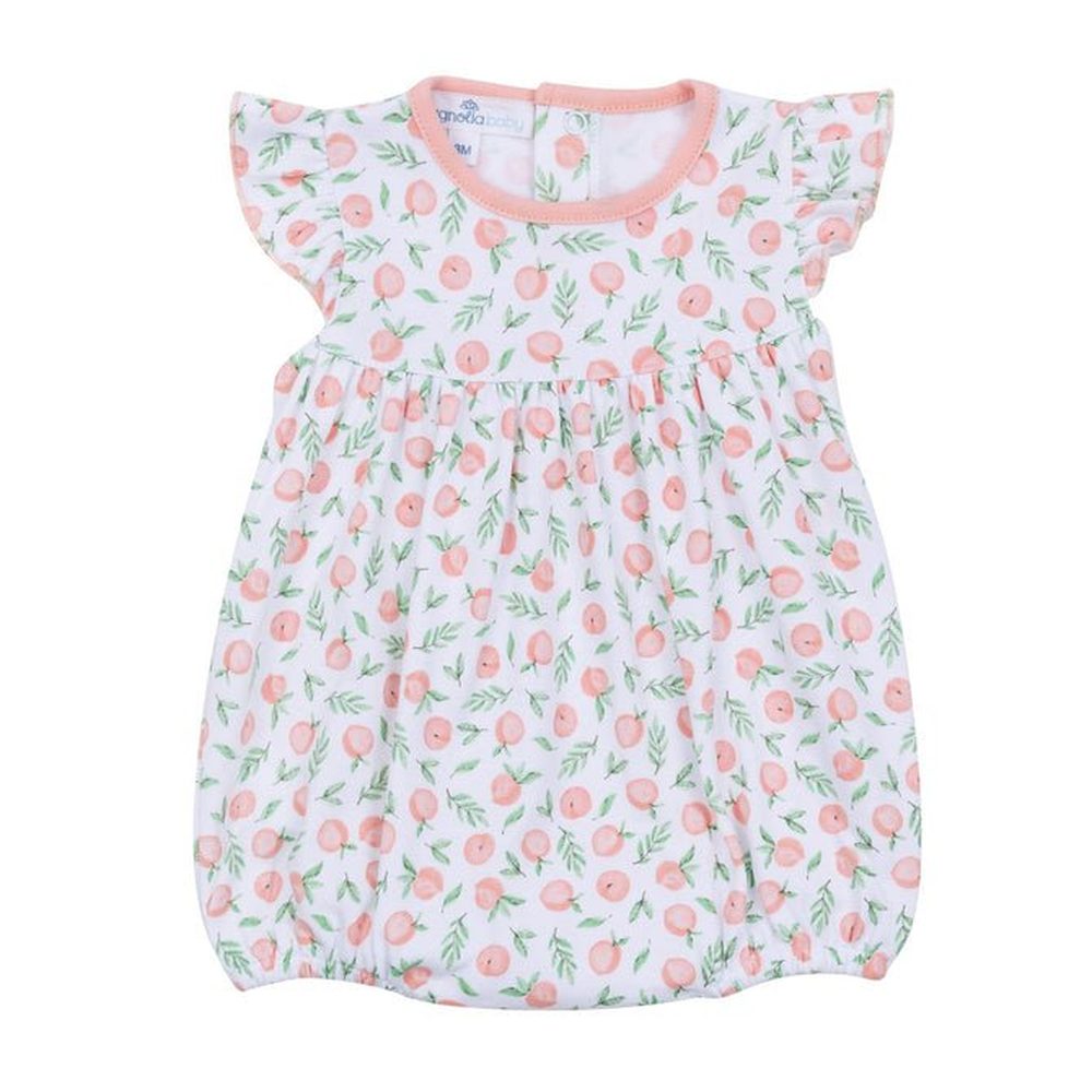Magnolia Baby Summer Peaches Printed Flutters Bubble