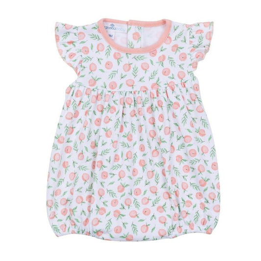 Magnolia Baby Summer Peaches Printed Flutters Bubble