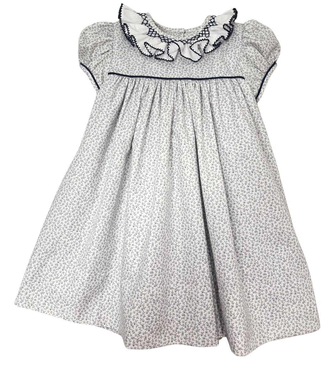 Marco & Lizzy Navy / 12 Mo Marco & Lizzy Christina Collection Hand Smocked Dress