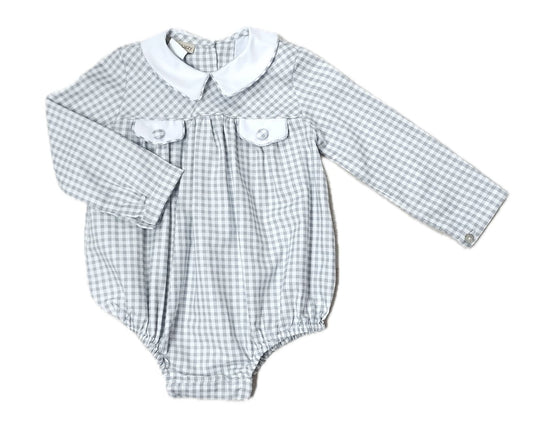 Marco & Lizzy Grey / 6 Mo Marco & Lizzy Winter Meadows Collection Boys Romper
