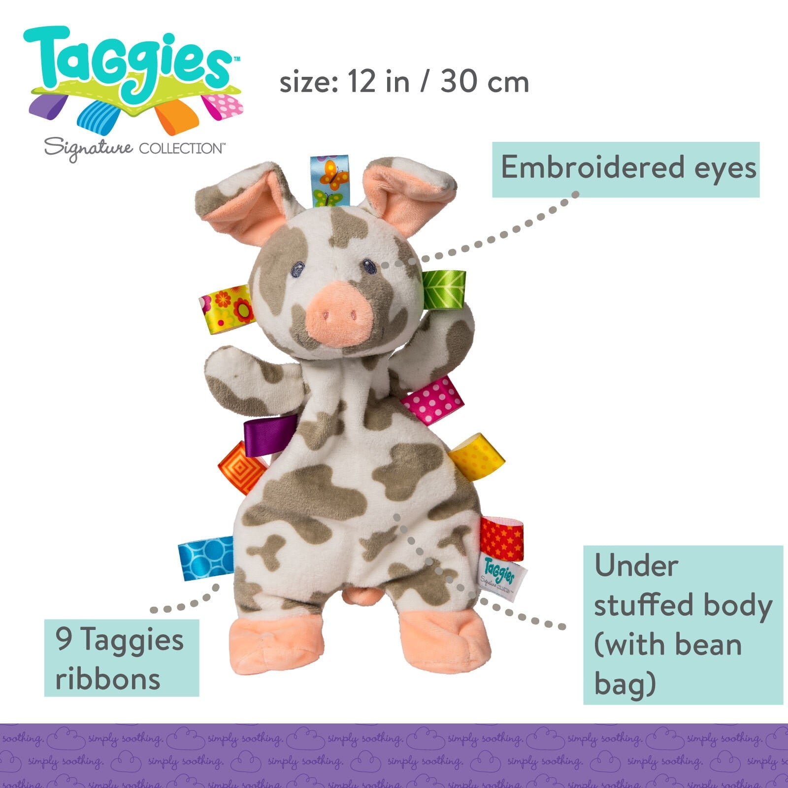 Mary Meyer Infant Toys Mary Meyer Taggies Patches Pig Lovey