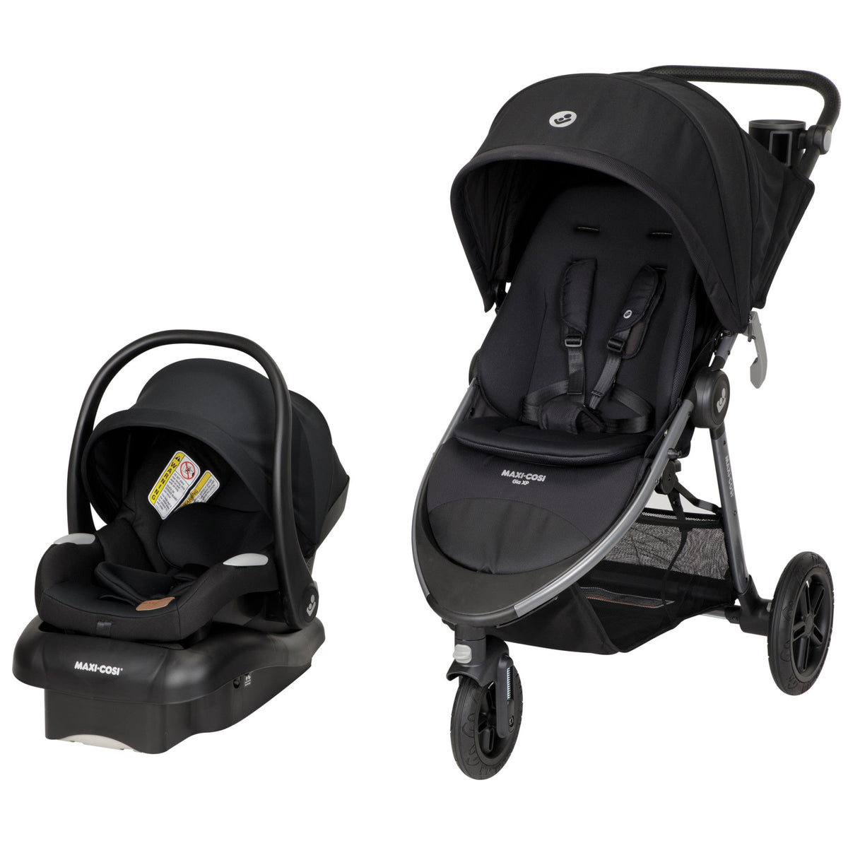 Dorel Juvenile Travel System Midnight Black Maxi-Cosi Gia XP Luxe 3-Wheel Travel System