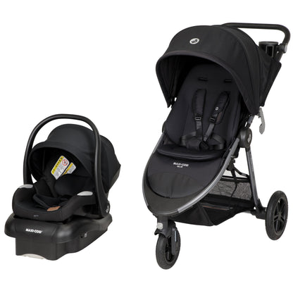 Dorel Juvenile Travel System Midnight Black Maxi-Cosi Gia XP Luxe 3-Wheel Travel System