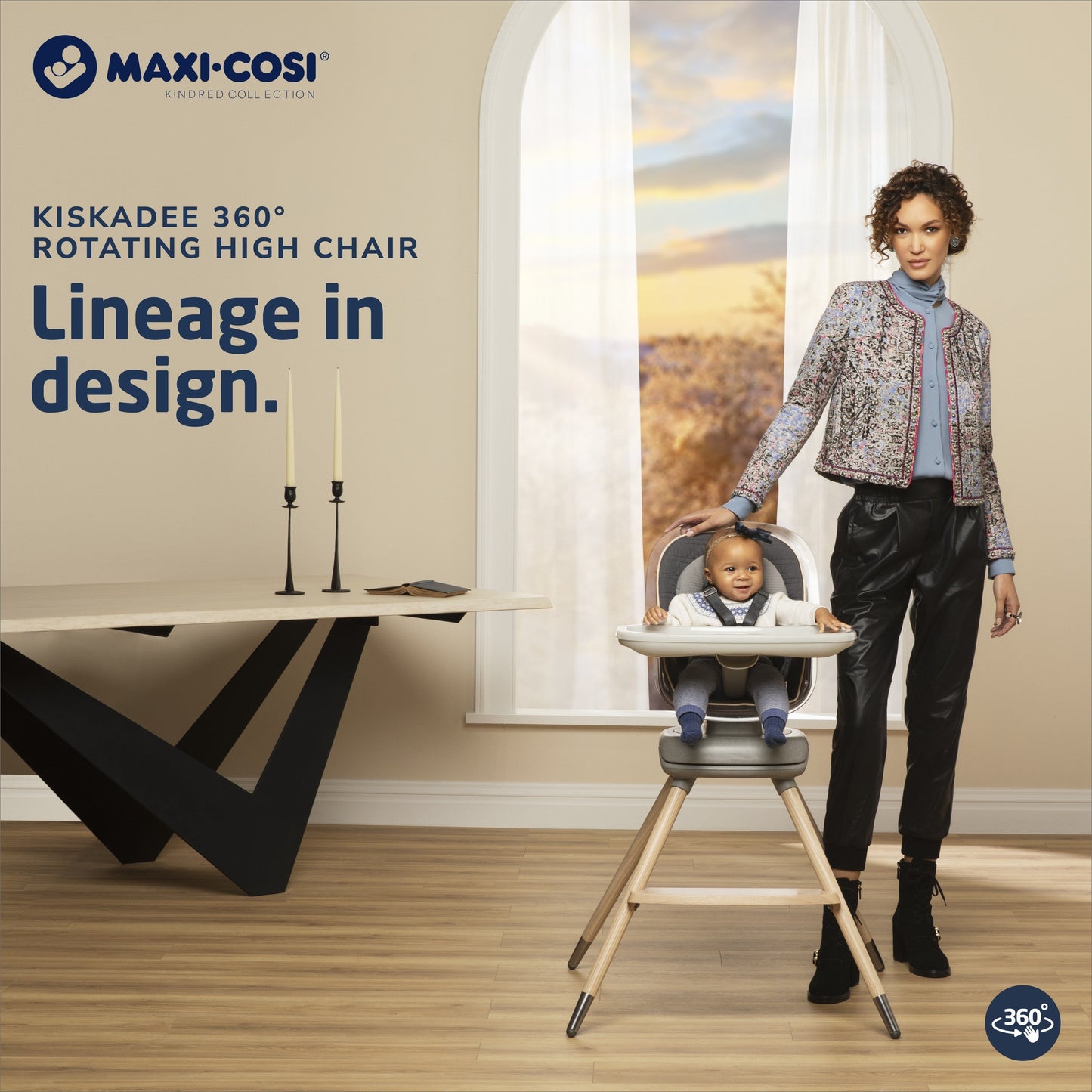 Maxi-Cosi High Chairs Maxi-Cosi Kindred Kiskadee 360° Rotating High Chair