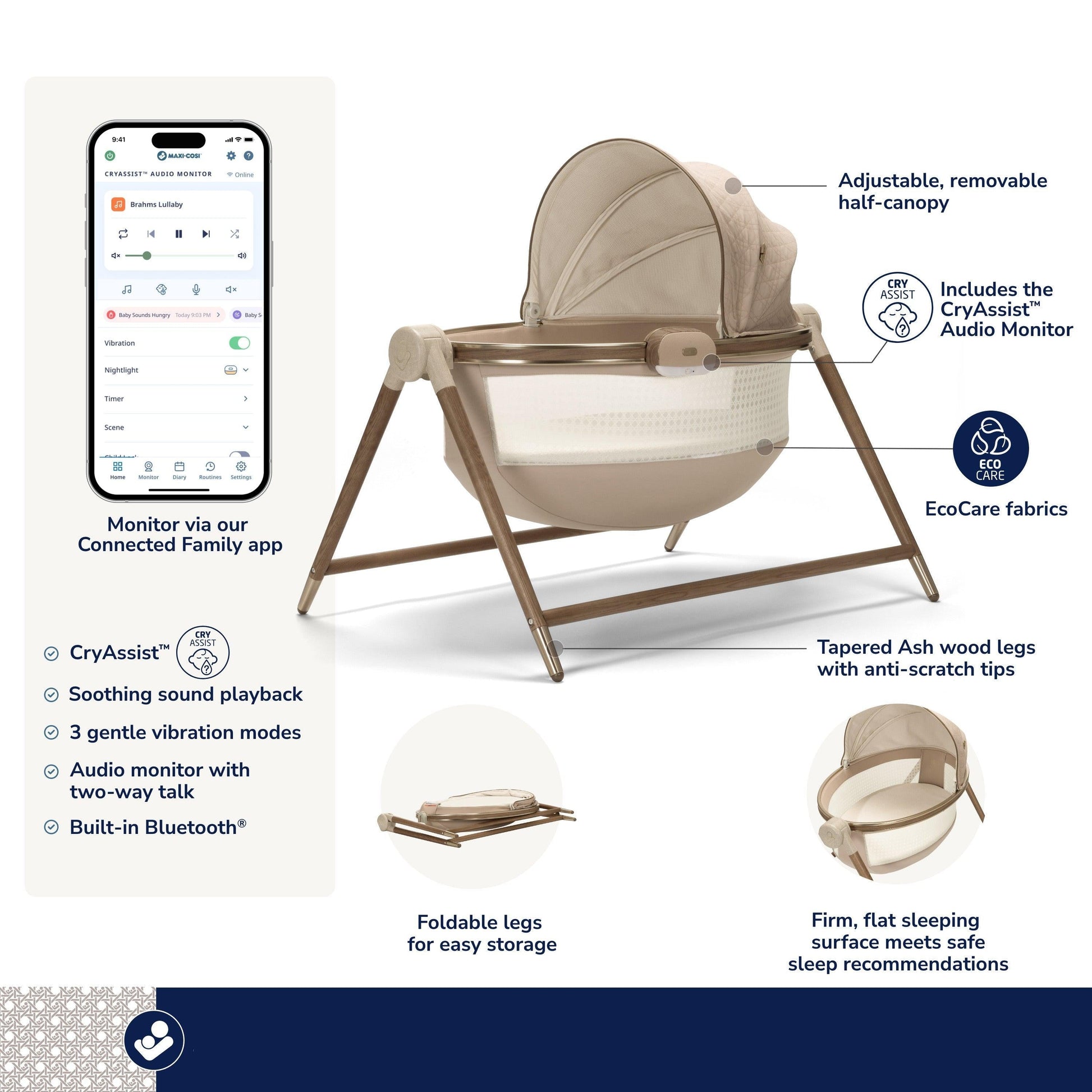 Maxi-Cosi Bassinets Maxi-Cosi Kindred Sibia Bassinet