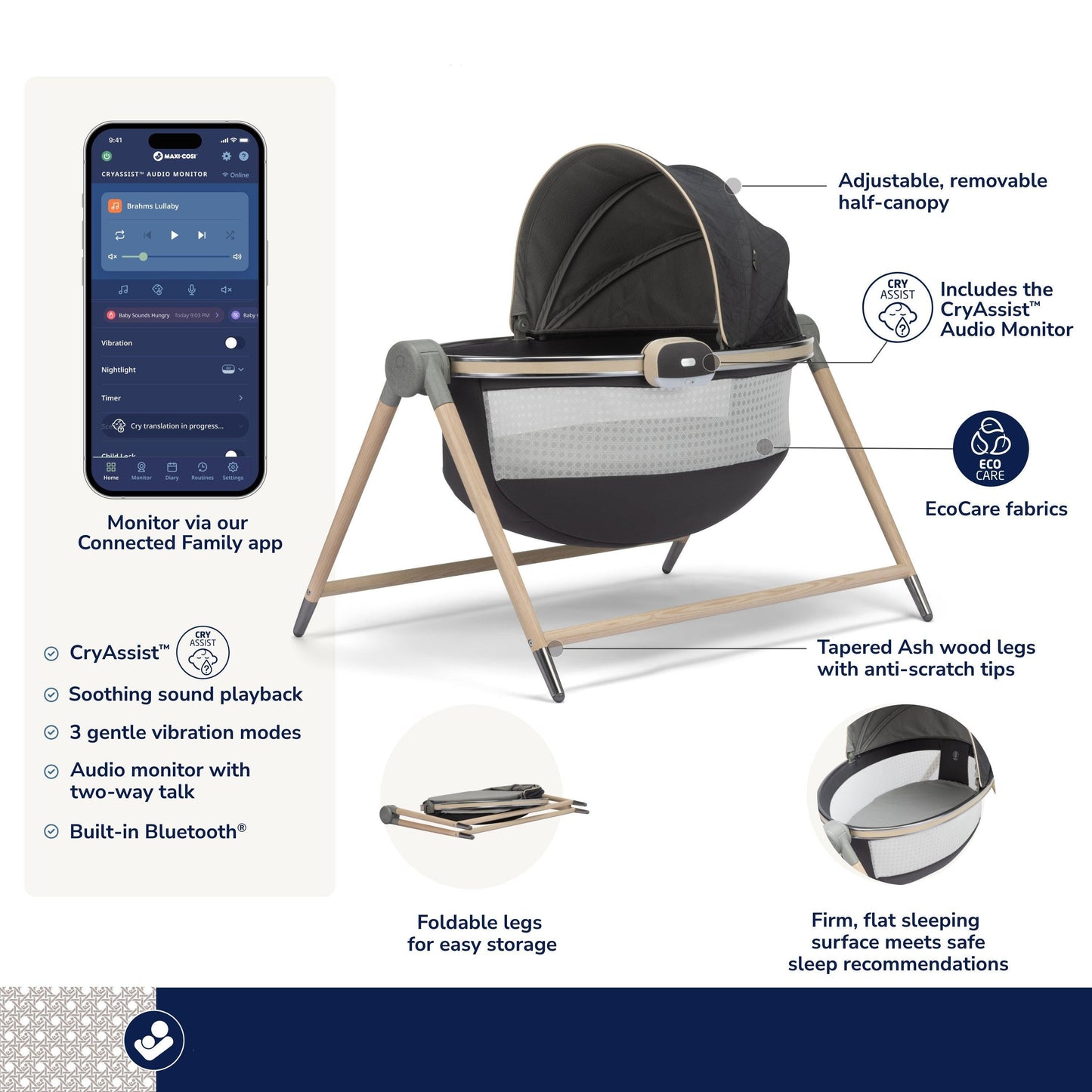 Maxi-Cosi Bassinets Maxi-Cosi Kindred Sibia Bassinet