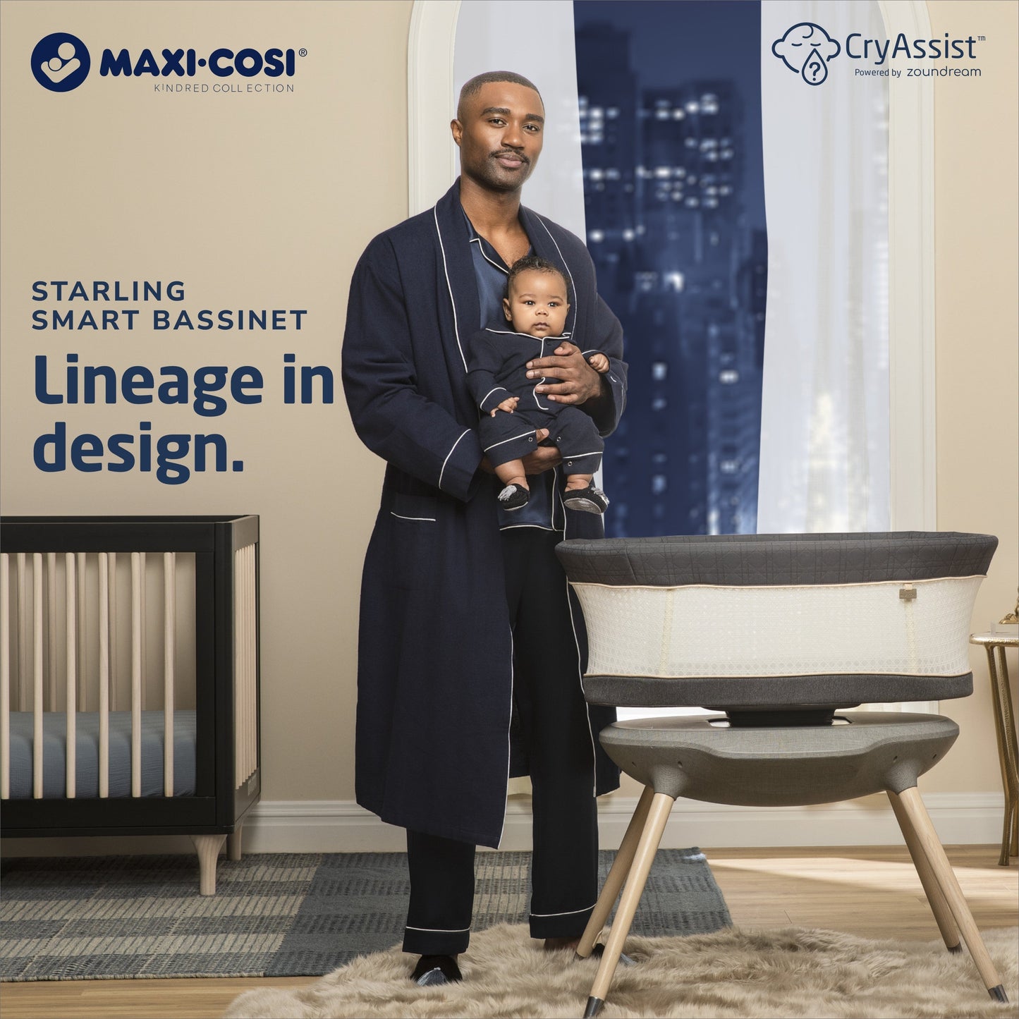 Maxi-Cosi Bassinets Maxi-Cosi Kindred Starling Smart Bassinet