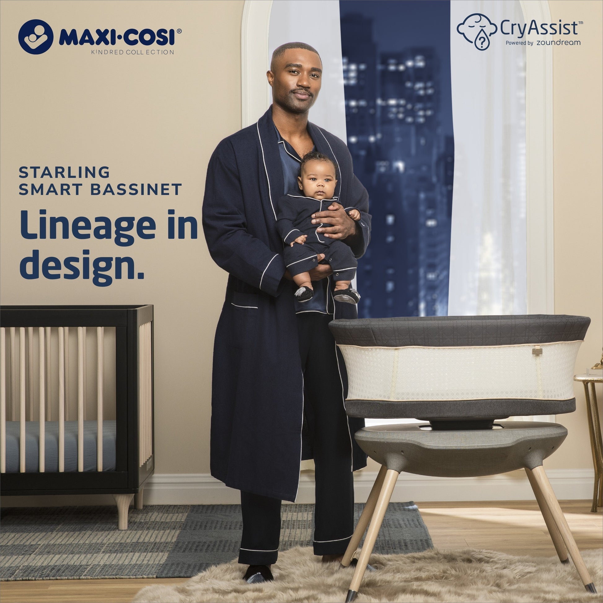 Maxi-Cosi Bassinets Maxi-Cosi Kindred Starling Smart Bassinet