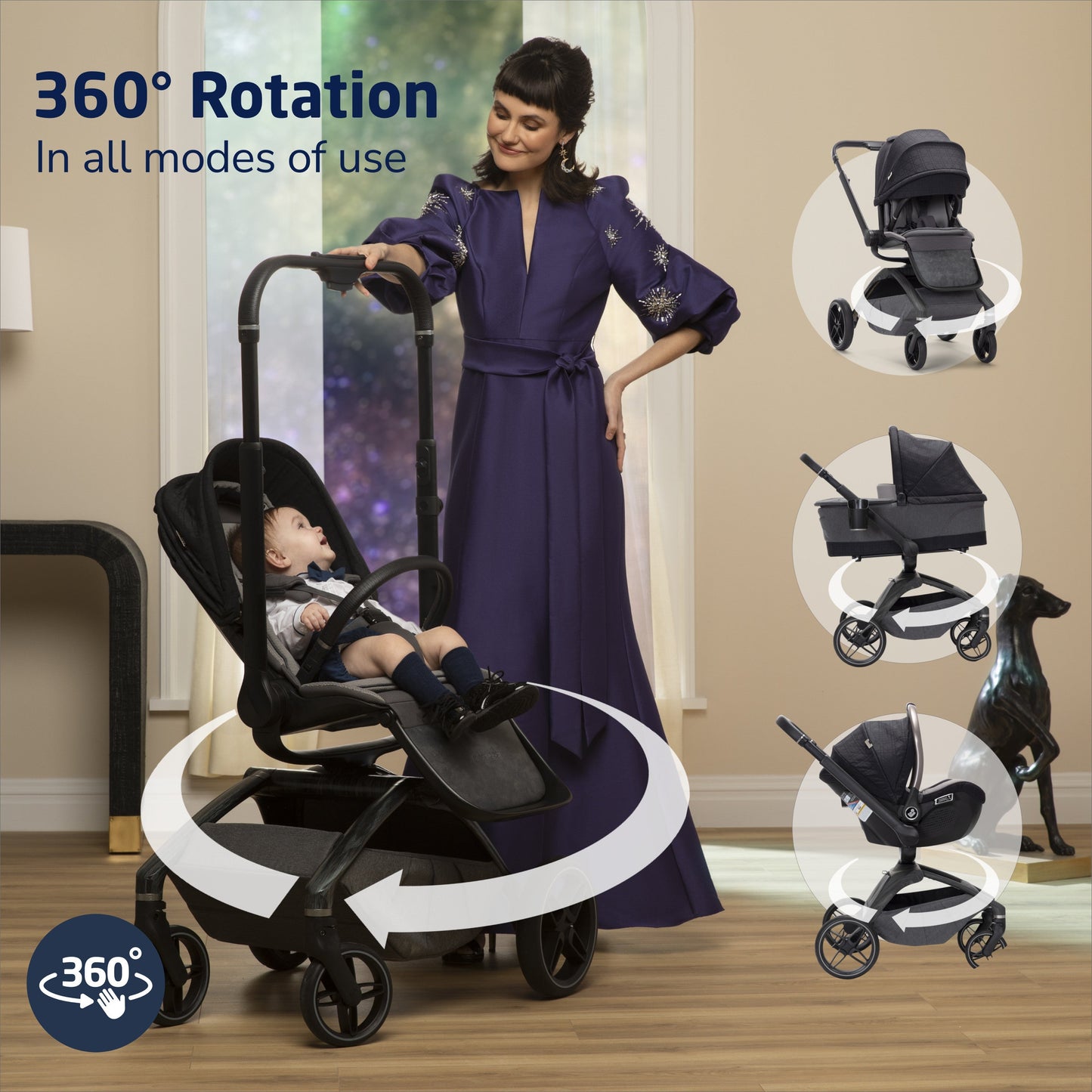 Maxi-CosiMaxi-Cosi Kindred Tana 360° Rotating Modular StrollerBabysupermarket