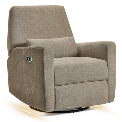 Maxi-Cosi Nursery Gliders & Rockers Walnut Maxi-Cosi Nursery Ansel Swivel Glider & Power Recliner with Nightlight