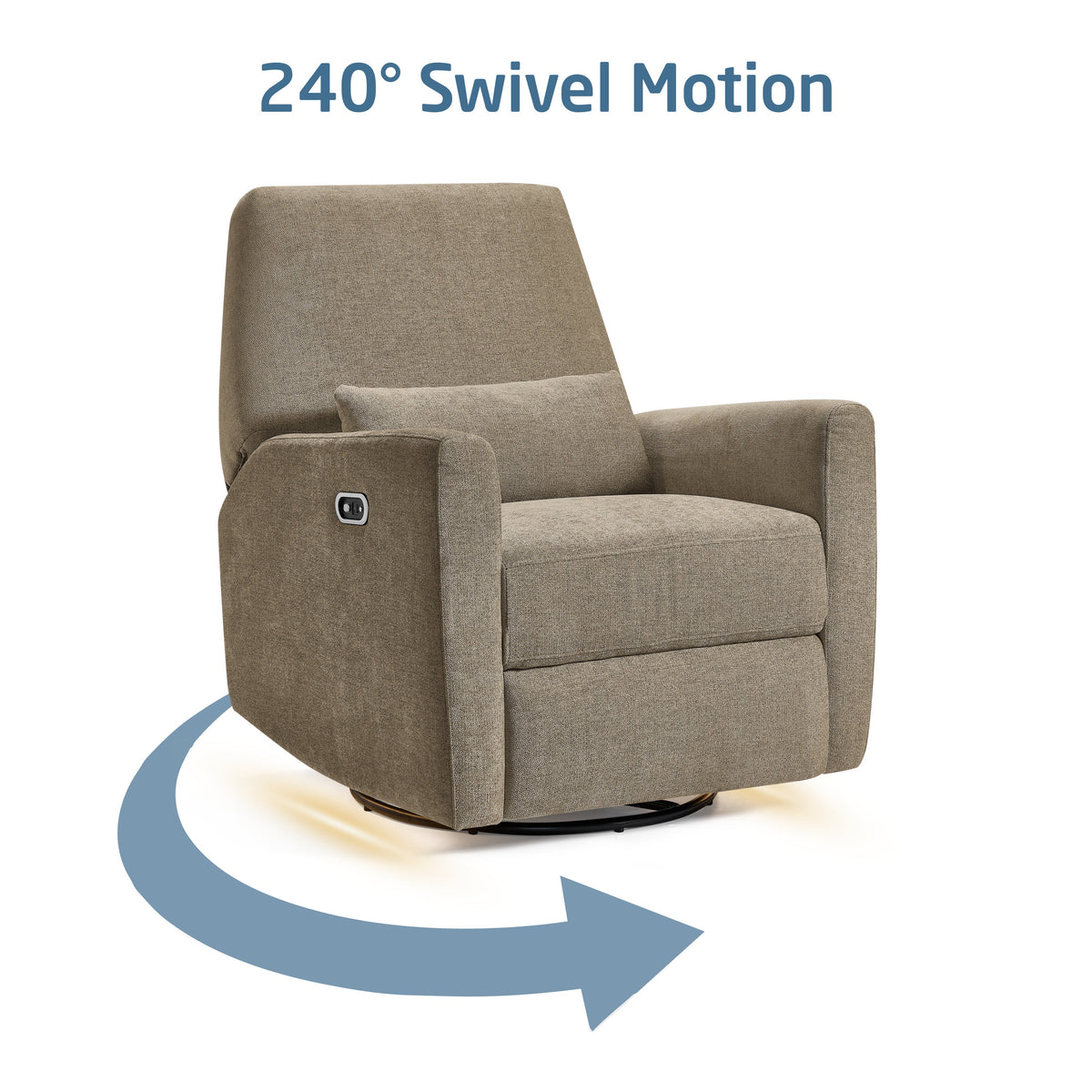 Maxi-Cosi Nursery Gliders & Rockers Maxi-Cosi Nursery Ansel Swivel Glider & Power Recliner with Nightlight